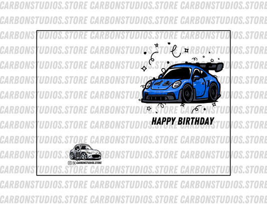 Porsche GT3 Birthday Card