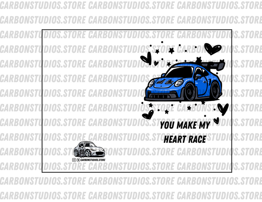 Porsche GT3 Valentine's Day Card