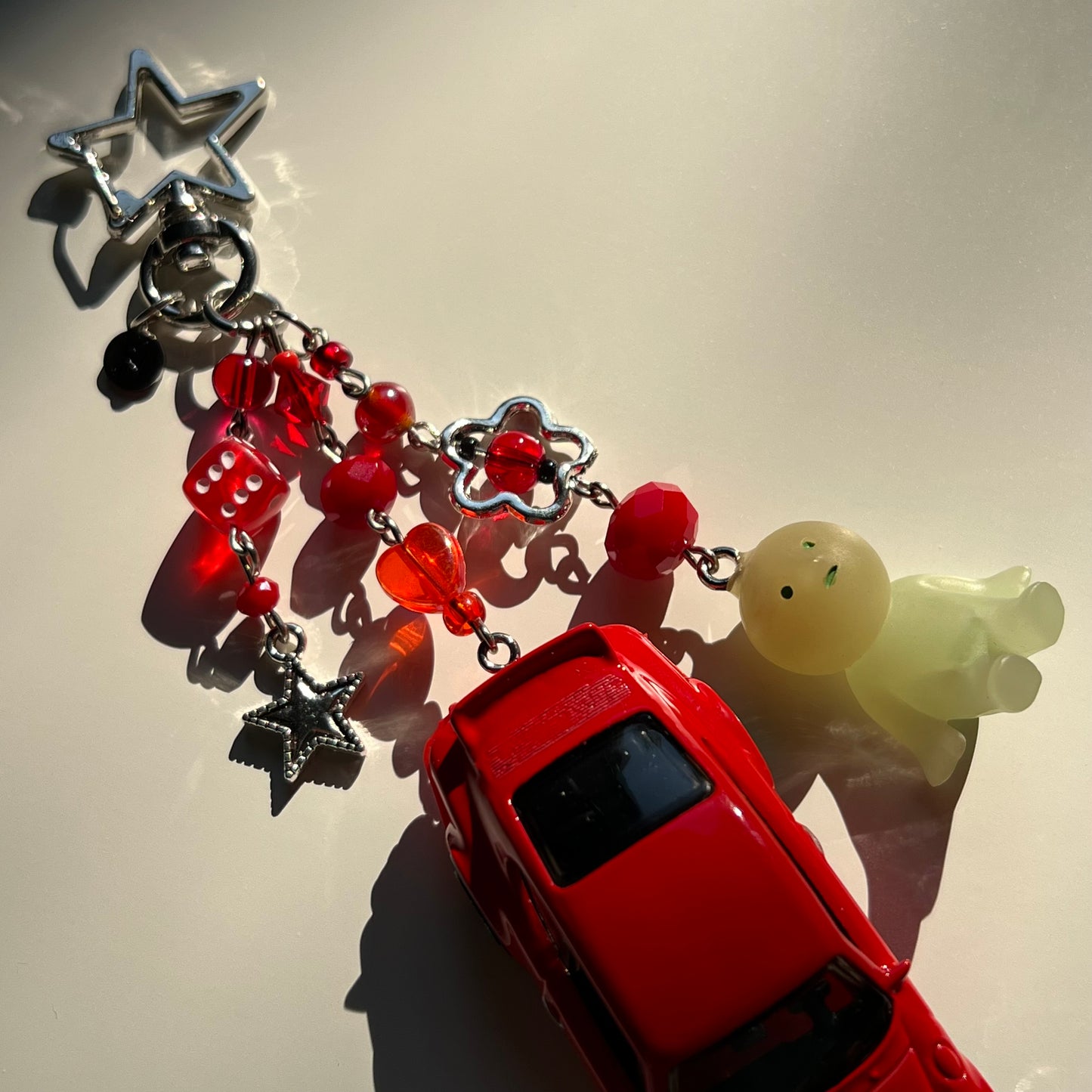 Smiski X Porsche 911 Carrera RS 2.7  Beaded Keychain