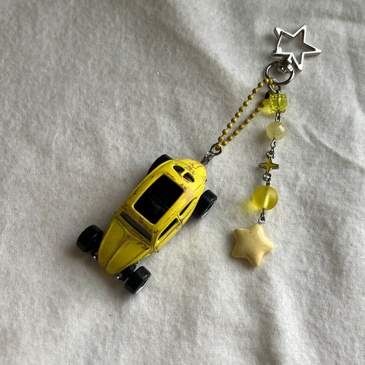 Bumblebee VW BeetleBeaded Keychain