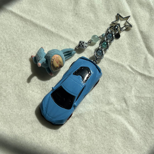 Corvette x Monster Beaded Keychain