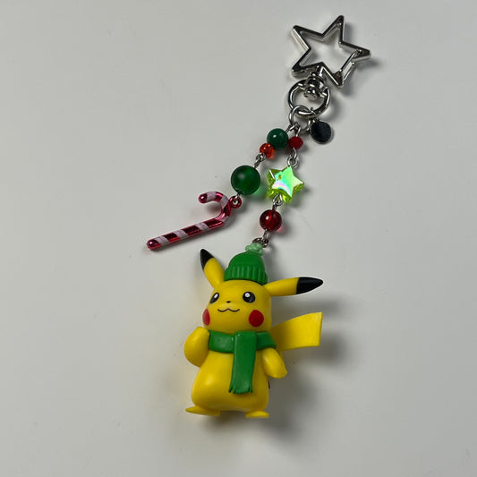 Winter Pika Beaded Keychain