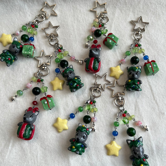 Christmas Cho Beaded Keychain- funds heart medication ❤️‍🩹