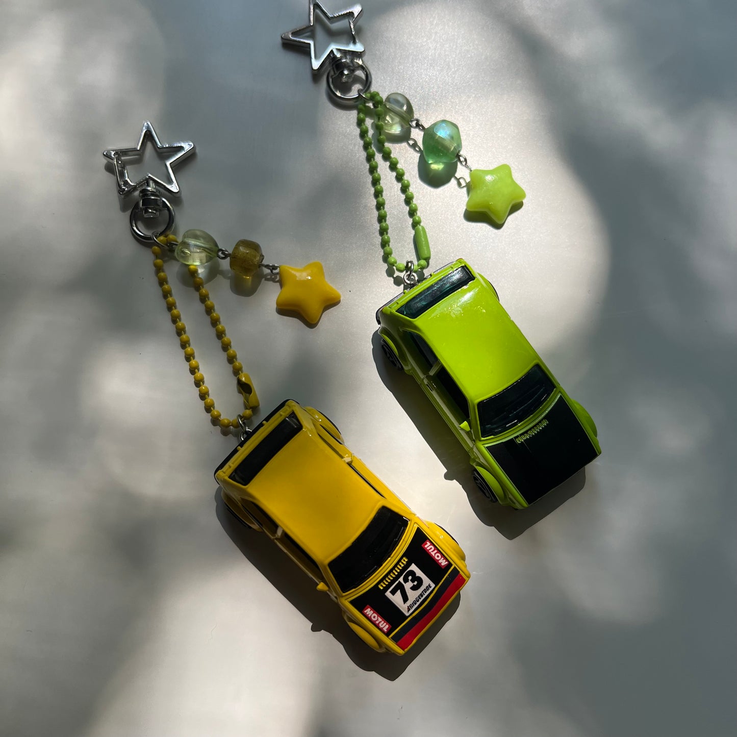 ‘73 Honda Civic Custom Beaded Keychain