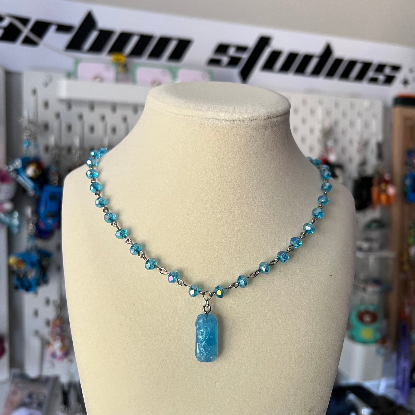 Blue Raspberry Jolly Rancher Miata Necklace