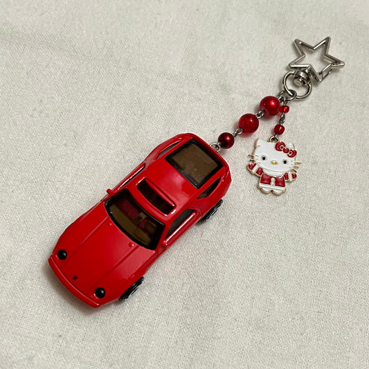 1983 Porsche 928S x Kitty Beaded Keychain