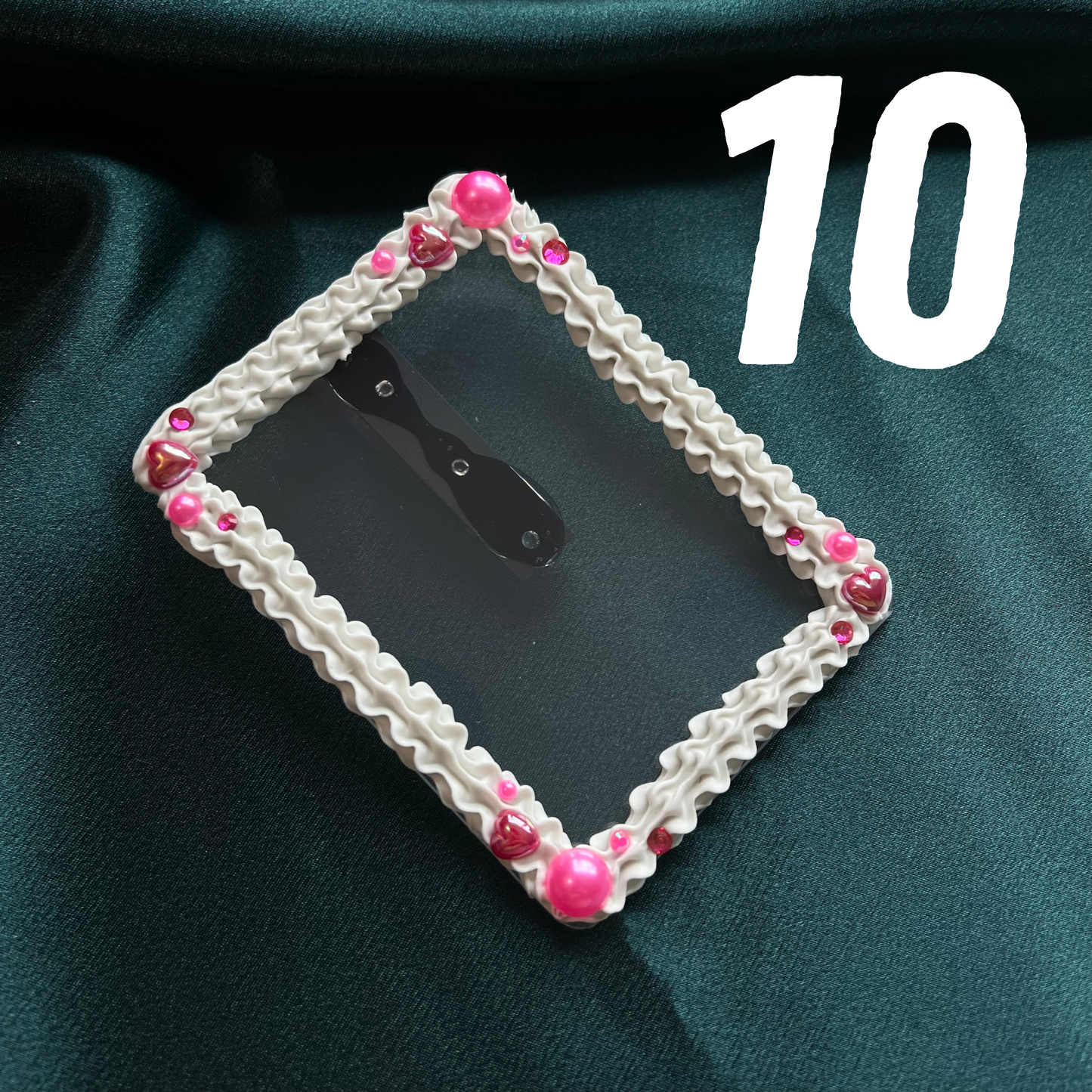 Pink-Red Cake Deco Photo Visor Clip