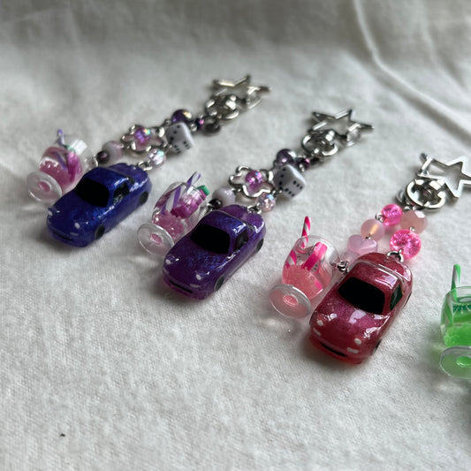 Fruit Cup Miata Beaded Keychain