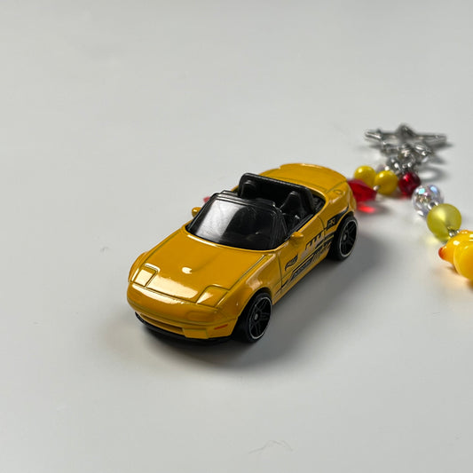 Mazda Miata Beaded Keychain