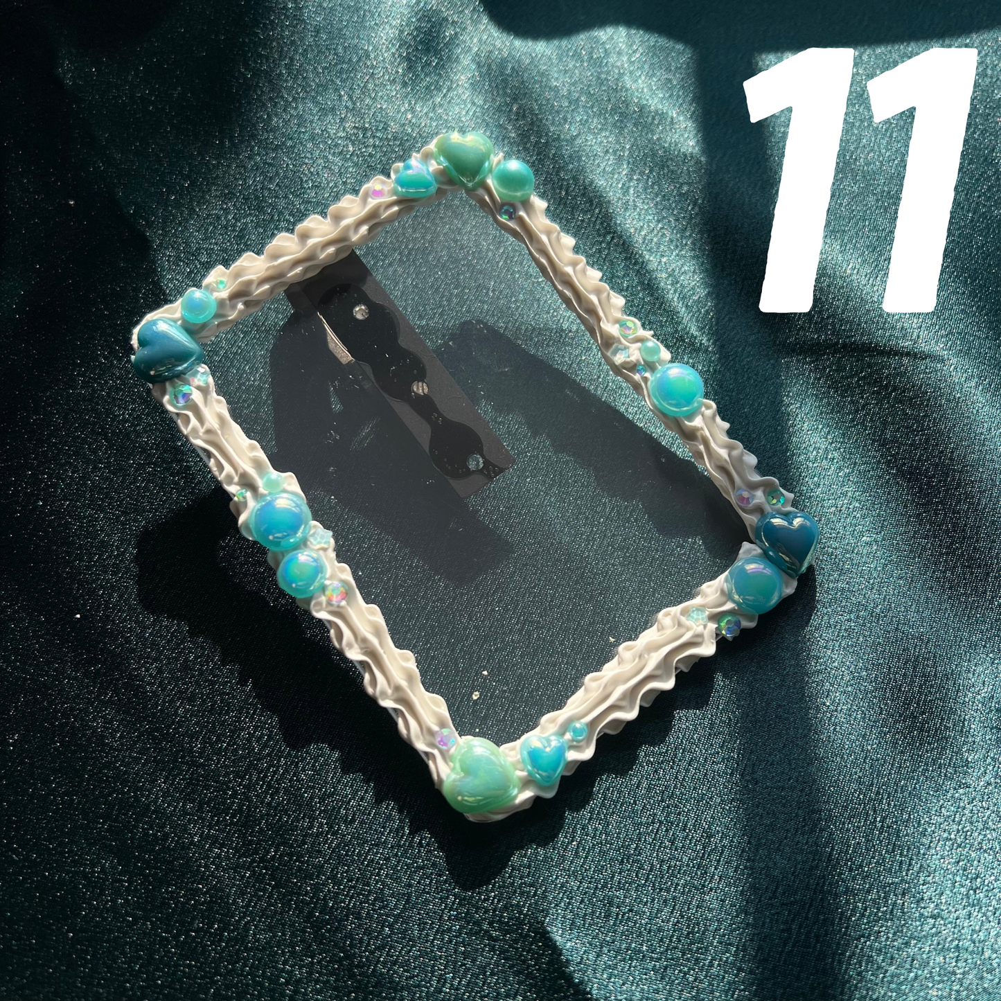 Purple-Green Cake Deco Photo Visor Clip
