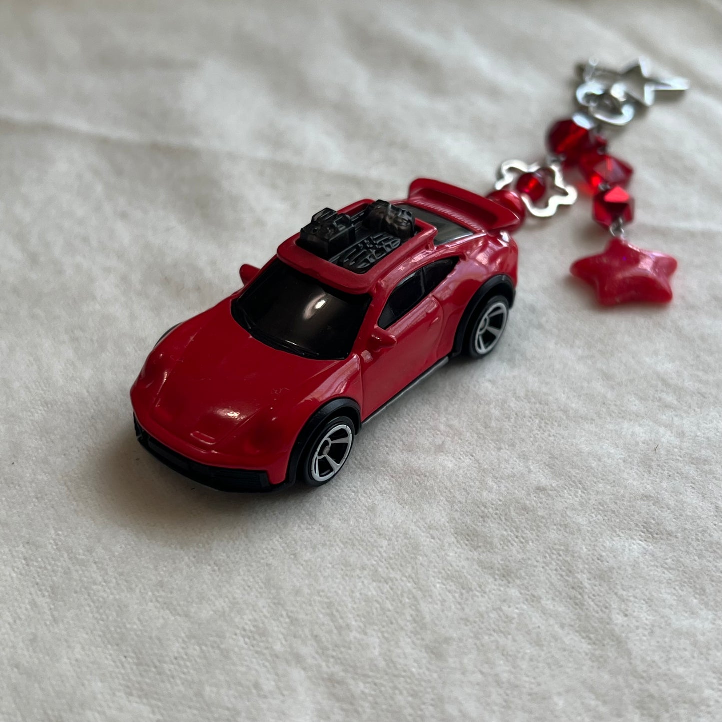 Porsche Rallye Beaded Keychain