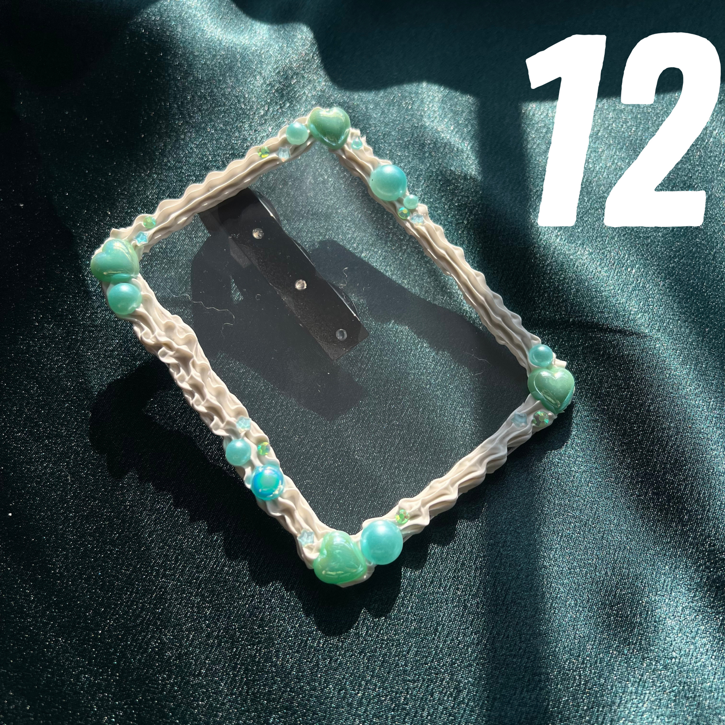 Purple-Green Cake Deco Photo Visor Clip