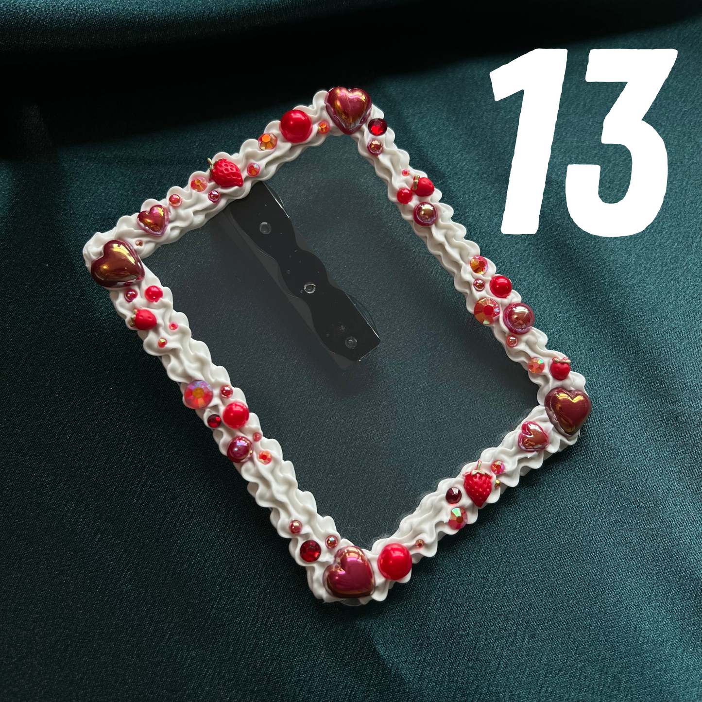 Pink-Red Cake Deco Photo Visor Clip