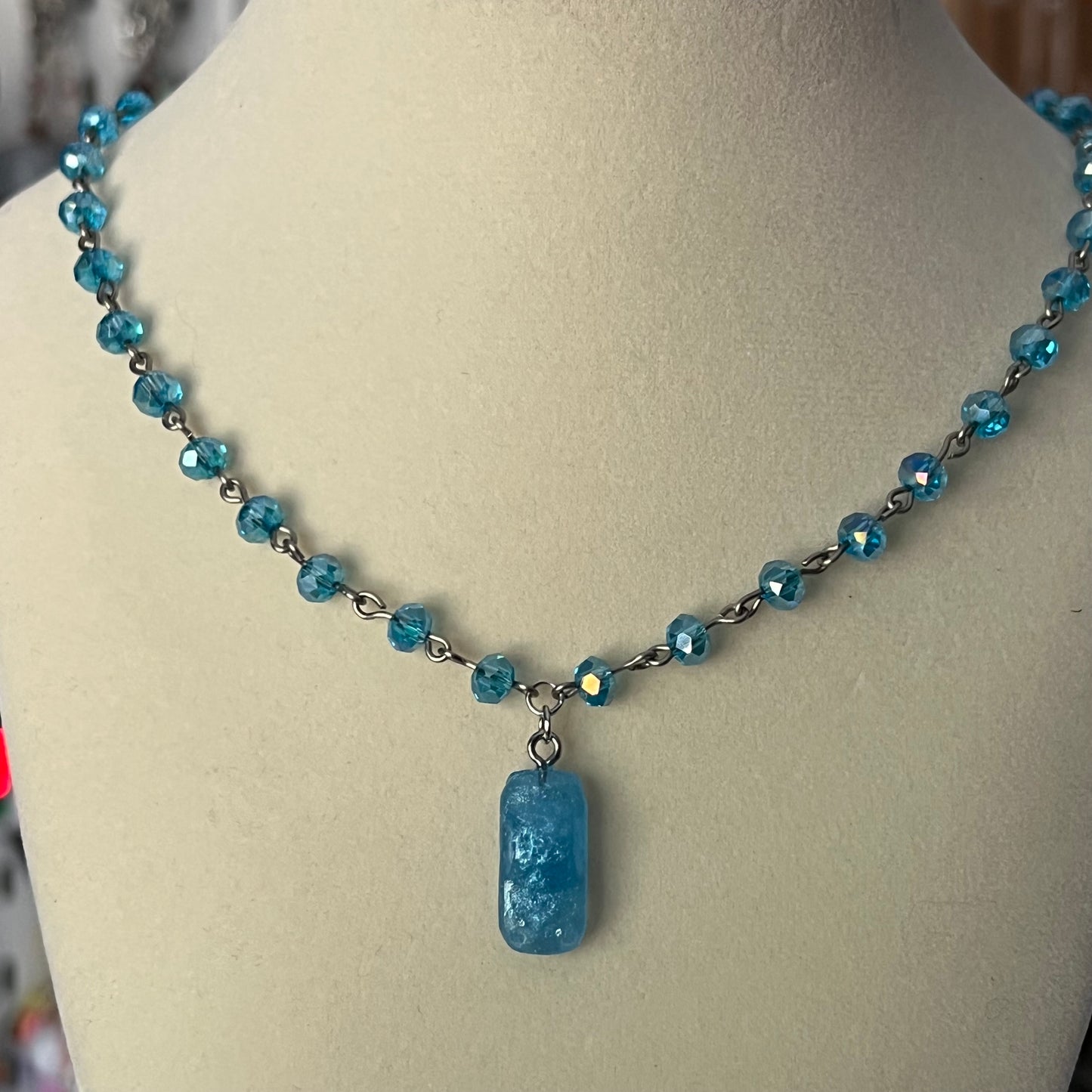 Blue Raspberry Jolly Rancher Miata Necklace