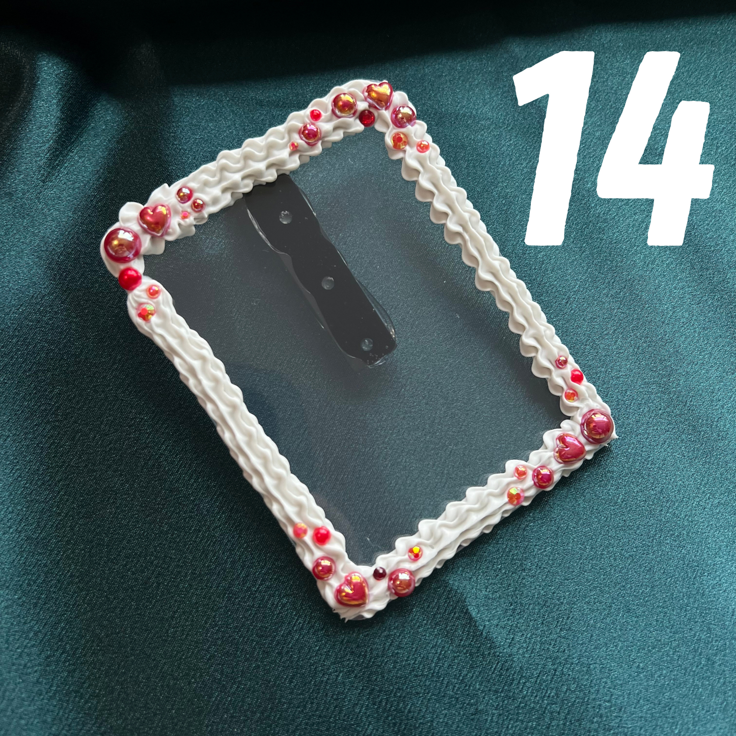 Pink-Red Cake Deco Photo Visor Clip