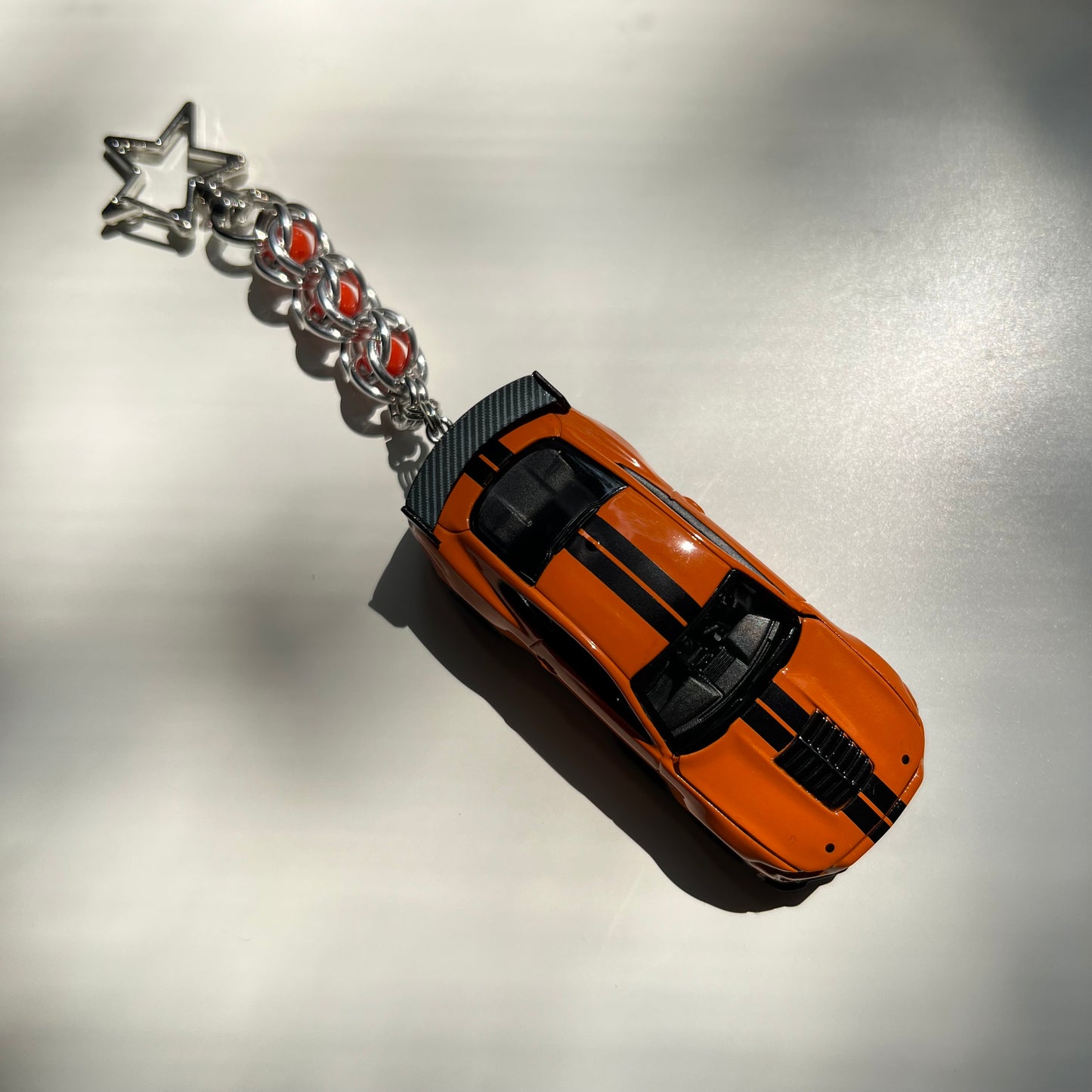 Mustang Beaded Keychain