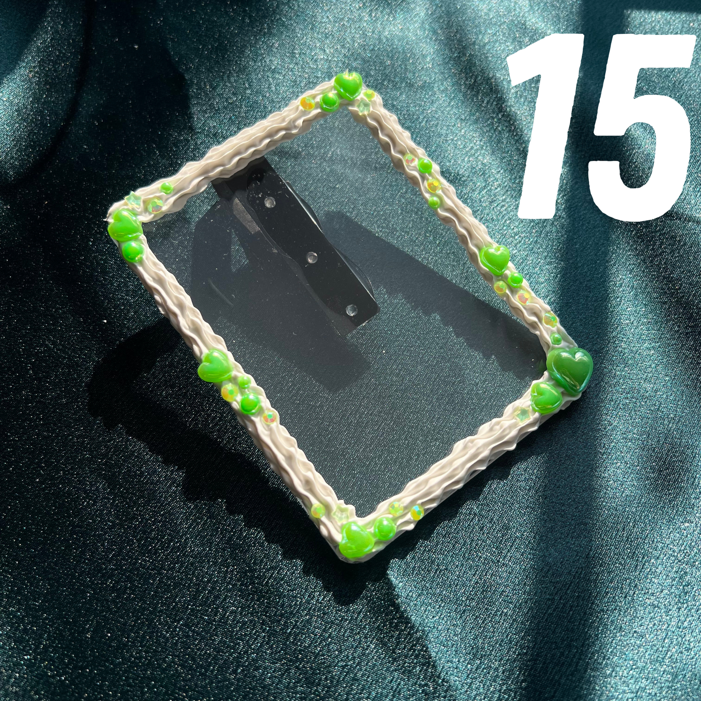 Purple-Green Cake Deco Photo Visor Clip