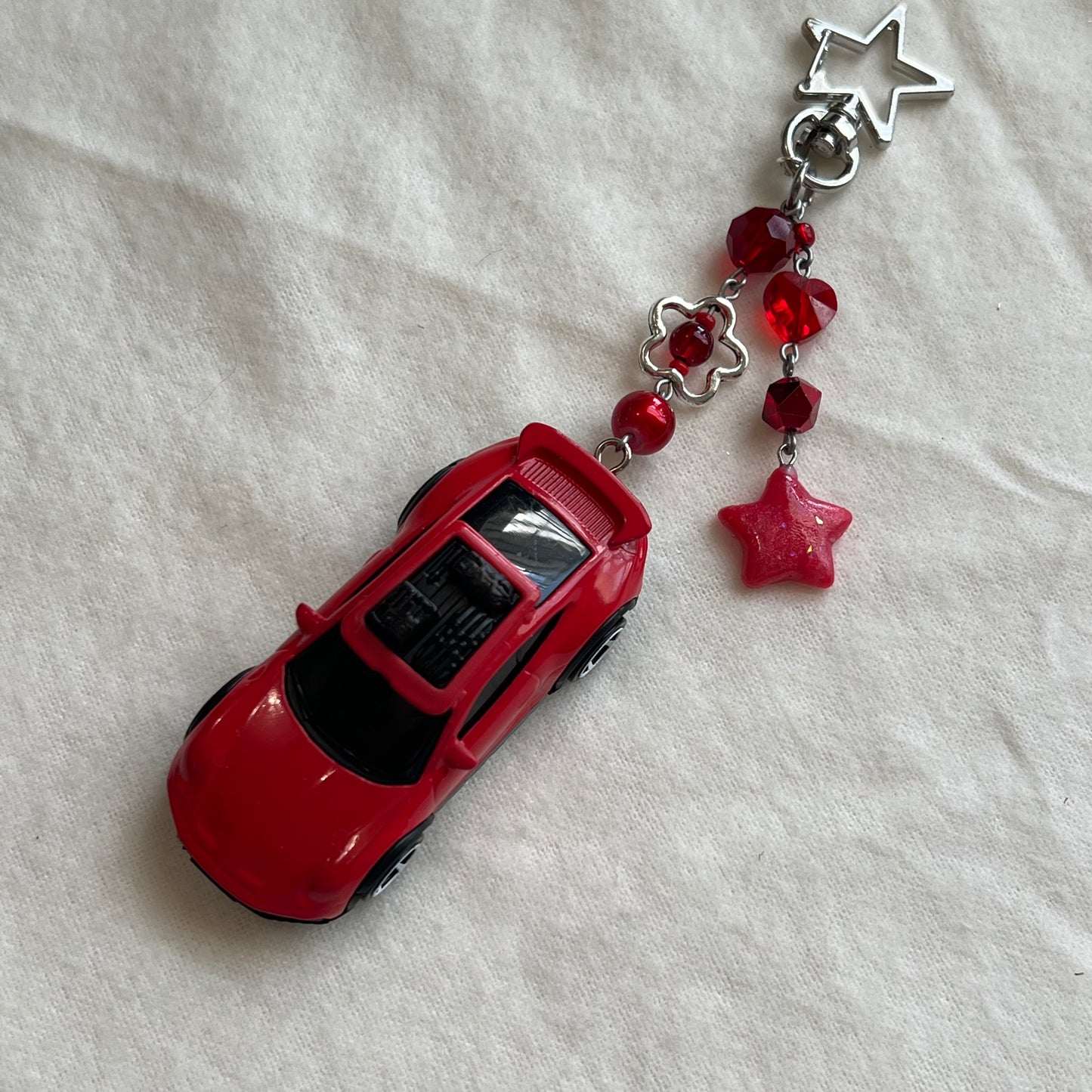 Porsche Rallye Beaded Keychain