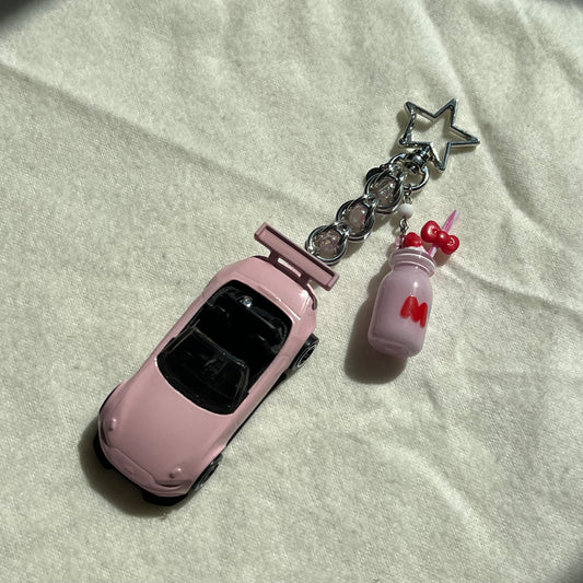 ND Miata Milkshake Beaded Keychain