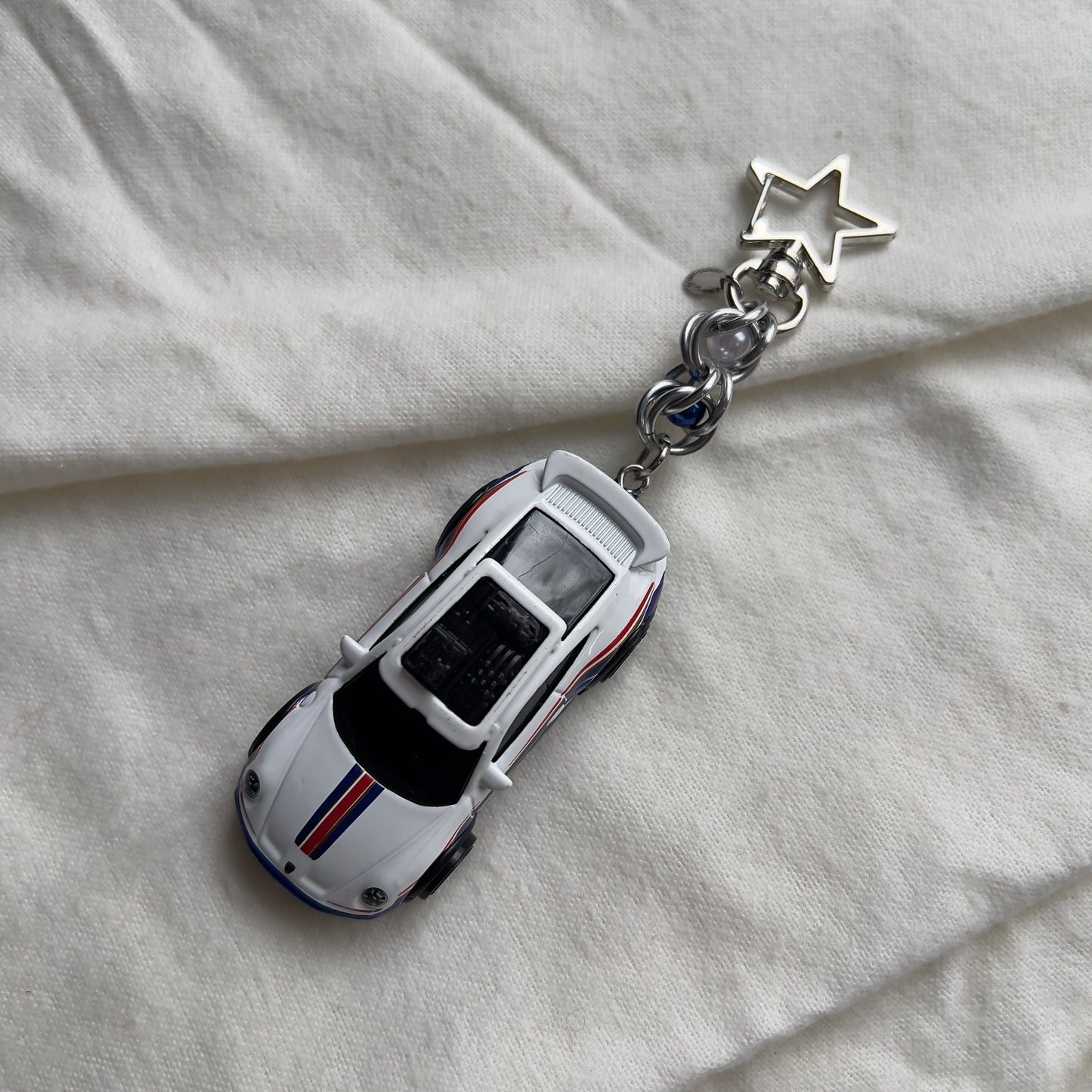 Porsche 911 Rallye Beaded Keychain