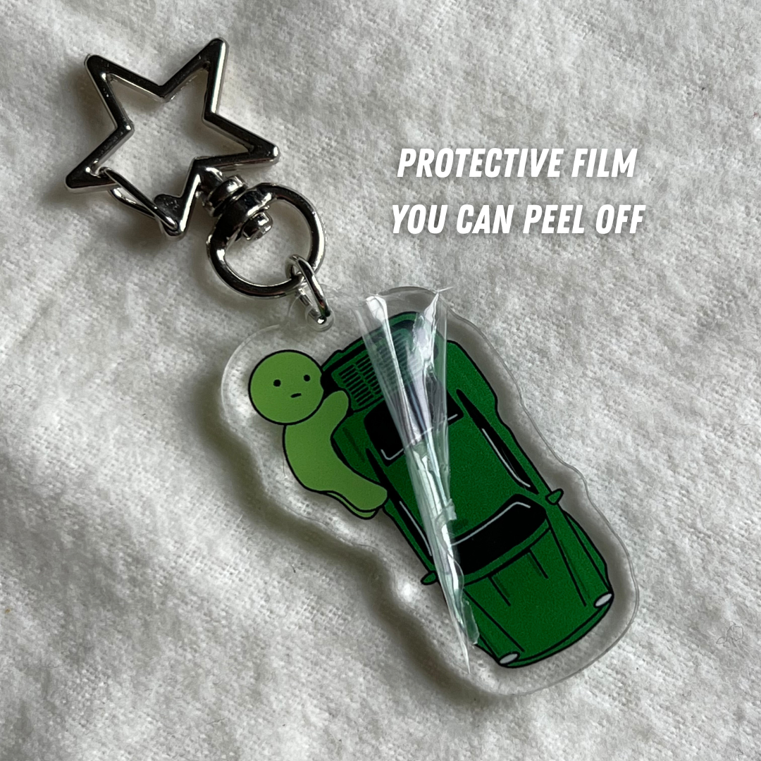 Hugging Porsche 964 Acrylic Keychain