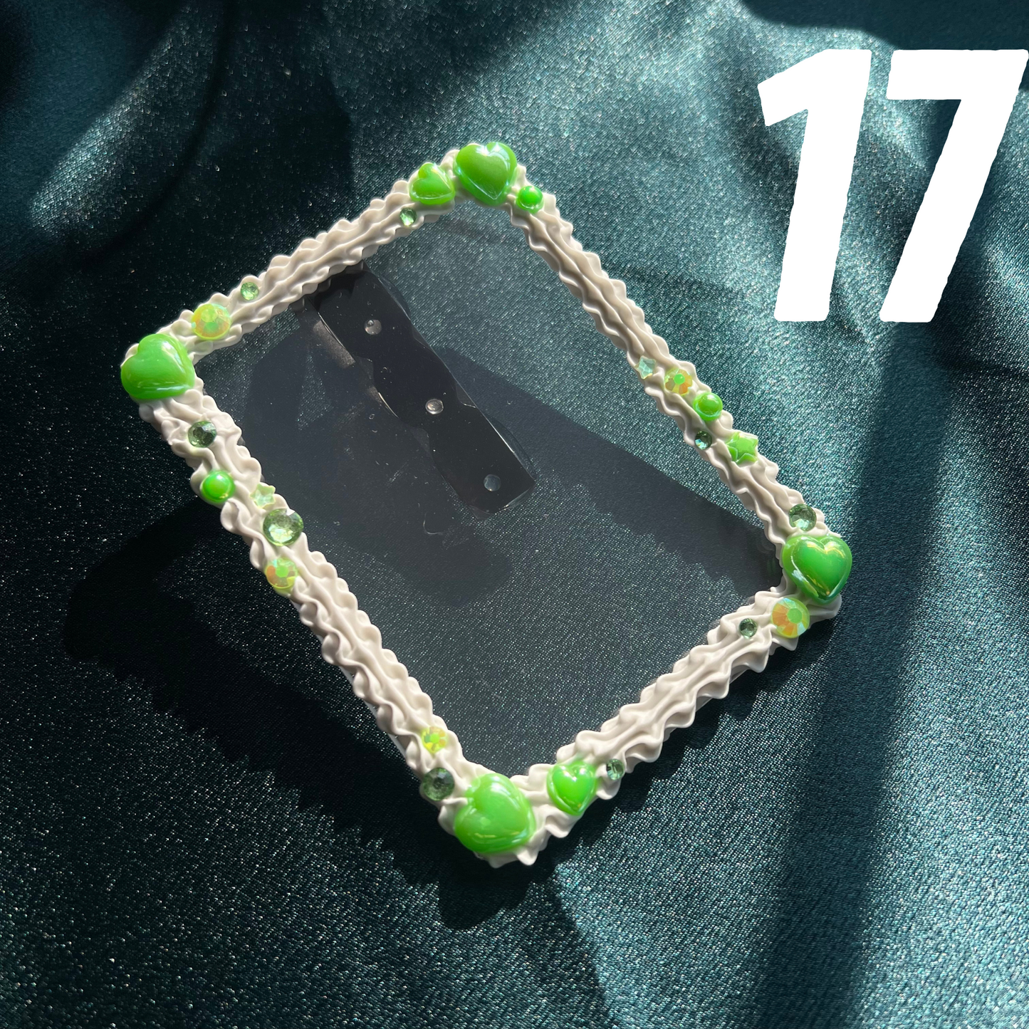 Purple-Green Cake Deco Photo Visor Clip