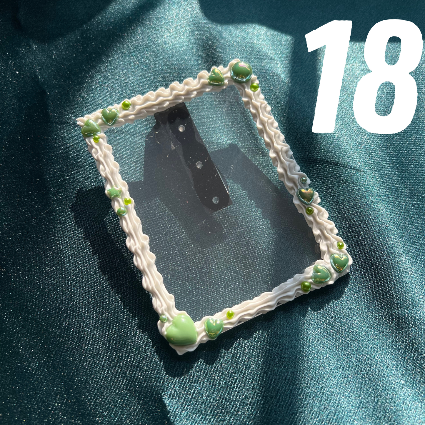 Purple-Green Cake Deco Photo Visor Clip