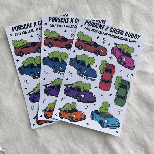 Porsche X Green Buddy Sticker Sheet