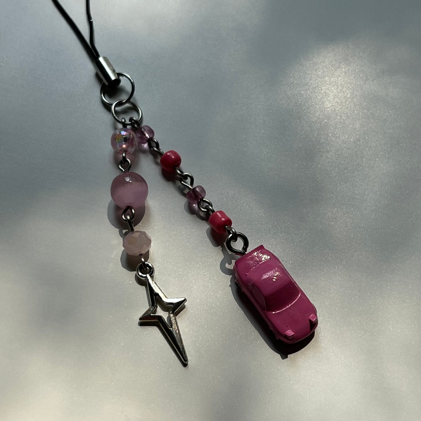 Pink Miata Phone Charm