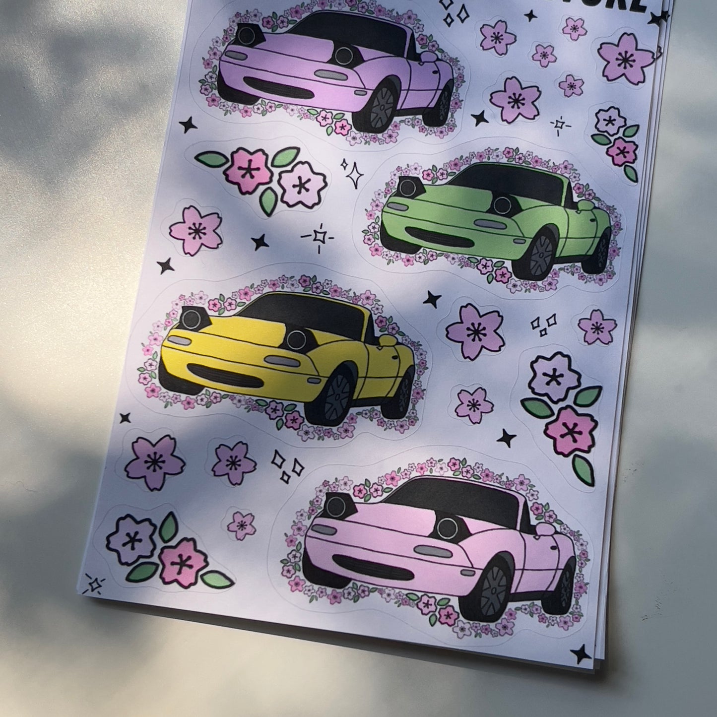 Sakura Miata Sticker Sheet