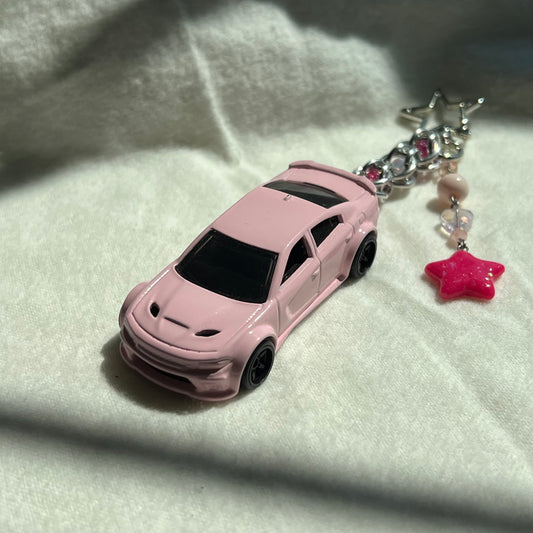 Dodge Charger Beaded Keychain
