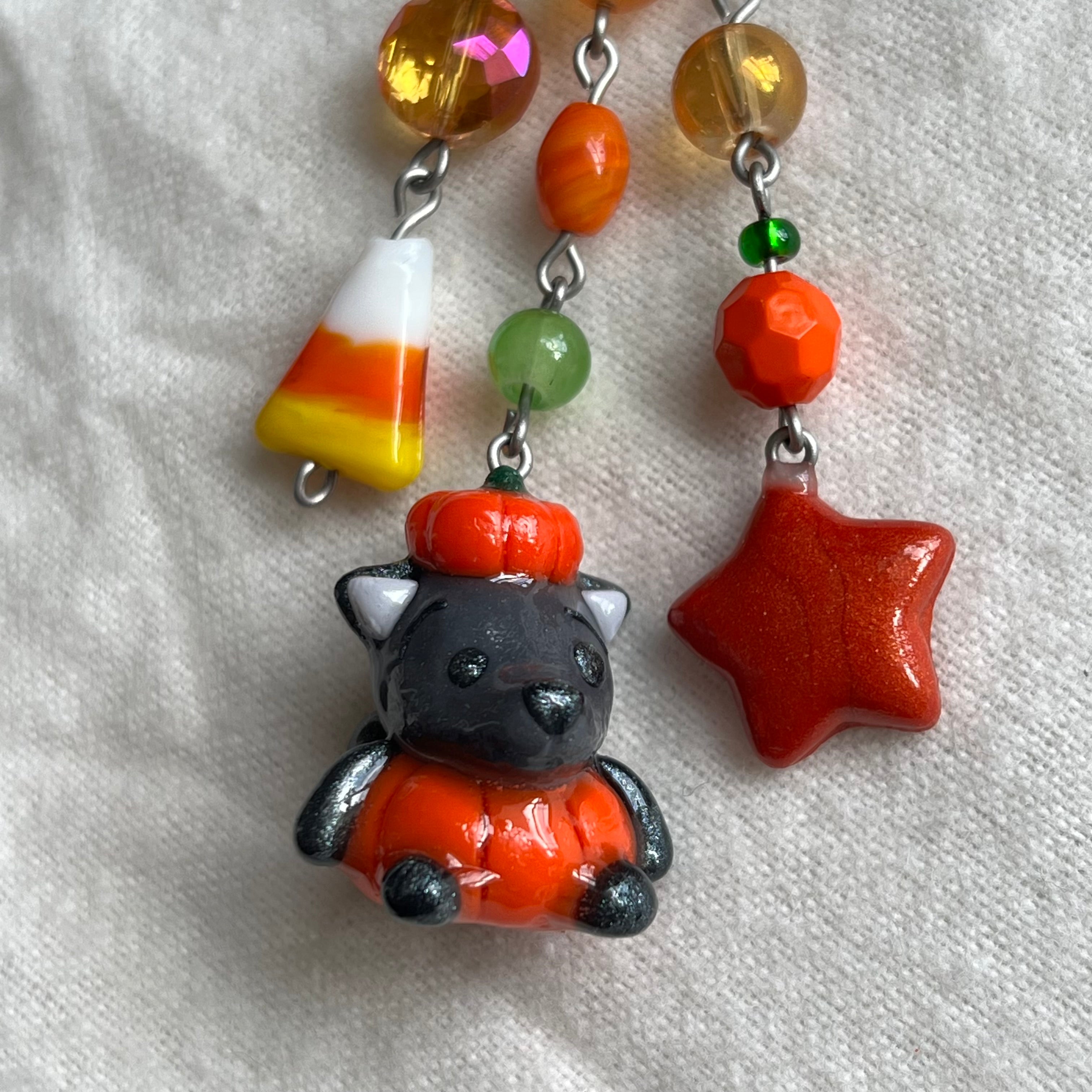 Pumpkin Cho Beaded Keychain & Polaroid Bundle - funds heart