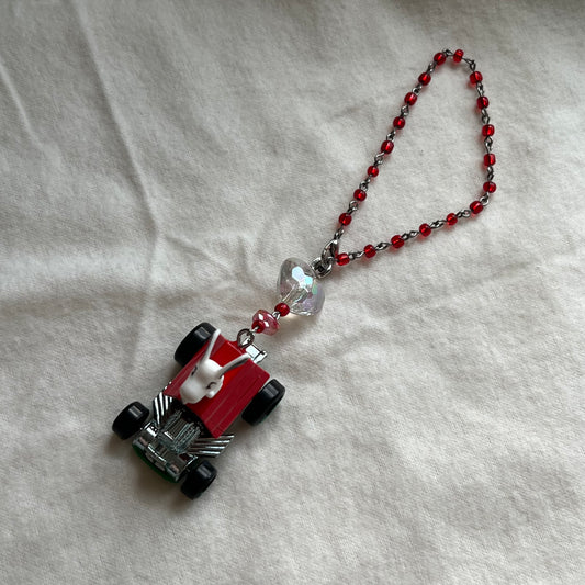 Dog House Beaded Rear View Mirror Hanging / Bag Charm