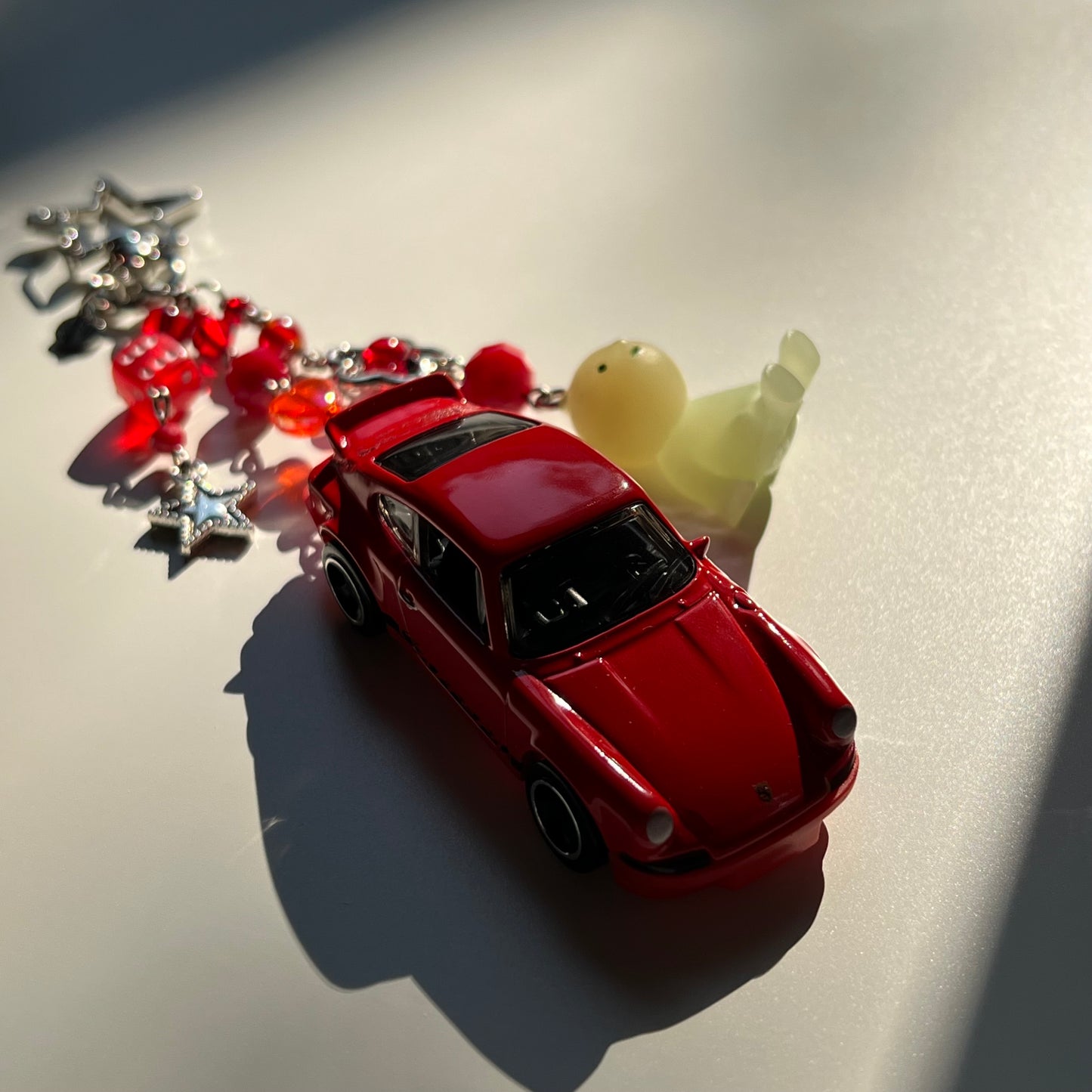 Smiski X Porsche 911 Carrera RS 2.7  Beaded Keychain