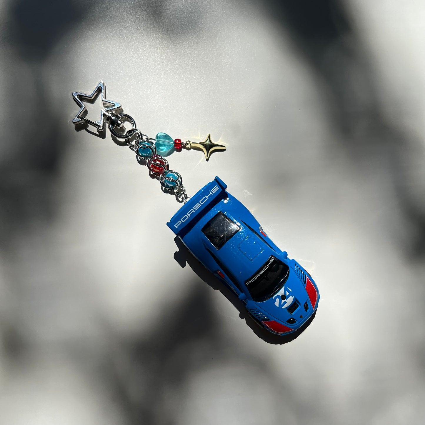 Porsche 935 Beaded Keychain