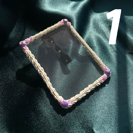 Purple-Green Cake Deco Photo Visor Clip