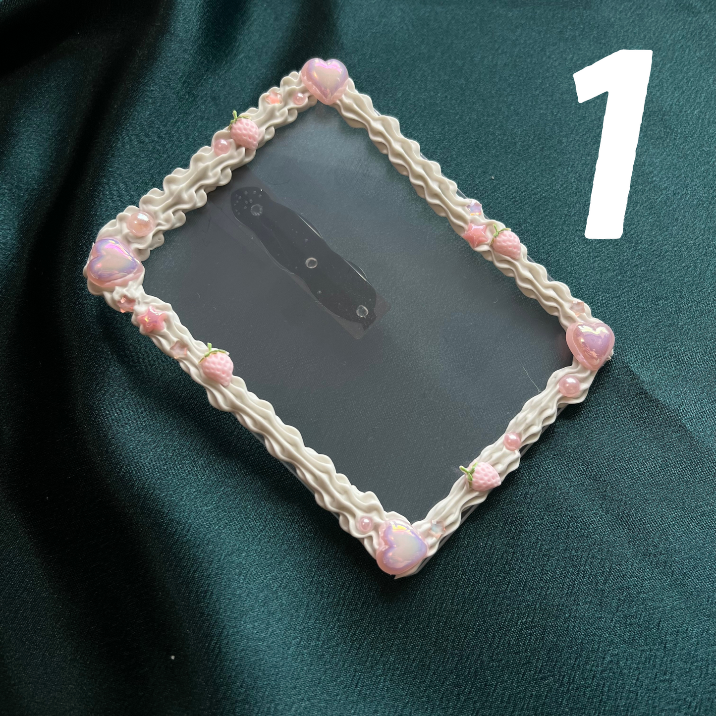 Pink-Red Cake Deco Photo Visor Clip