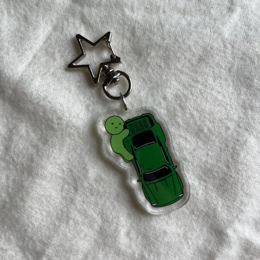 Hugging Porsche 964 Acrylic Keychain