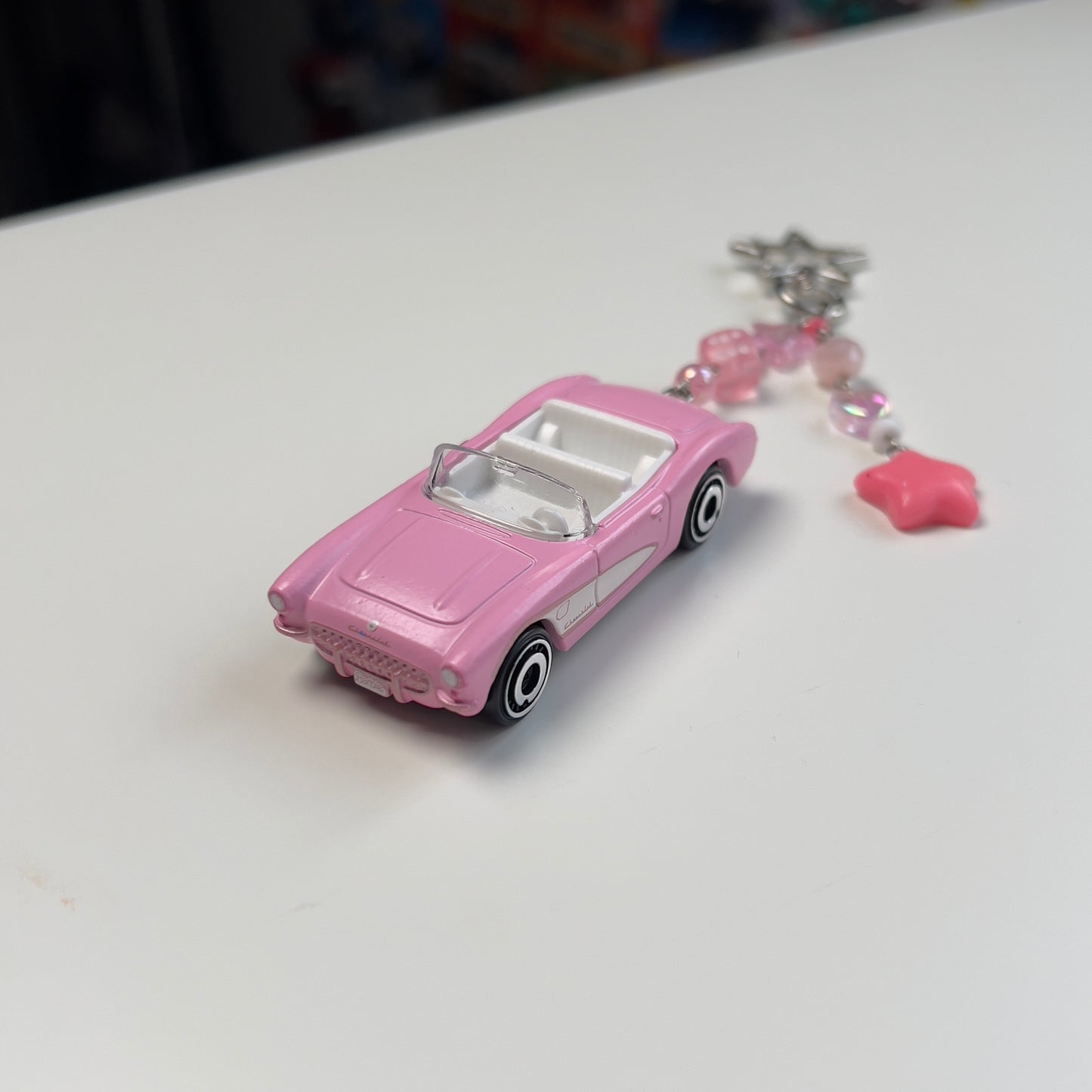 1956 Corvette Beaded Keychain