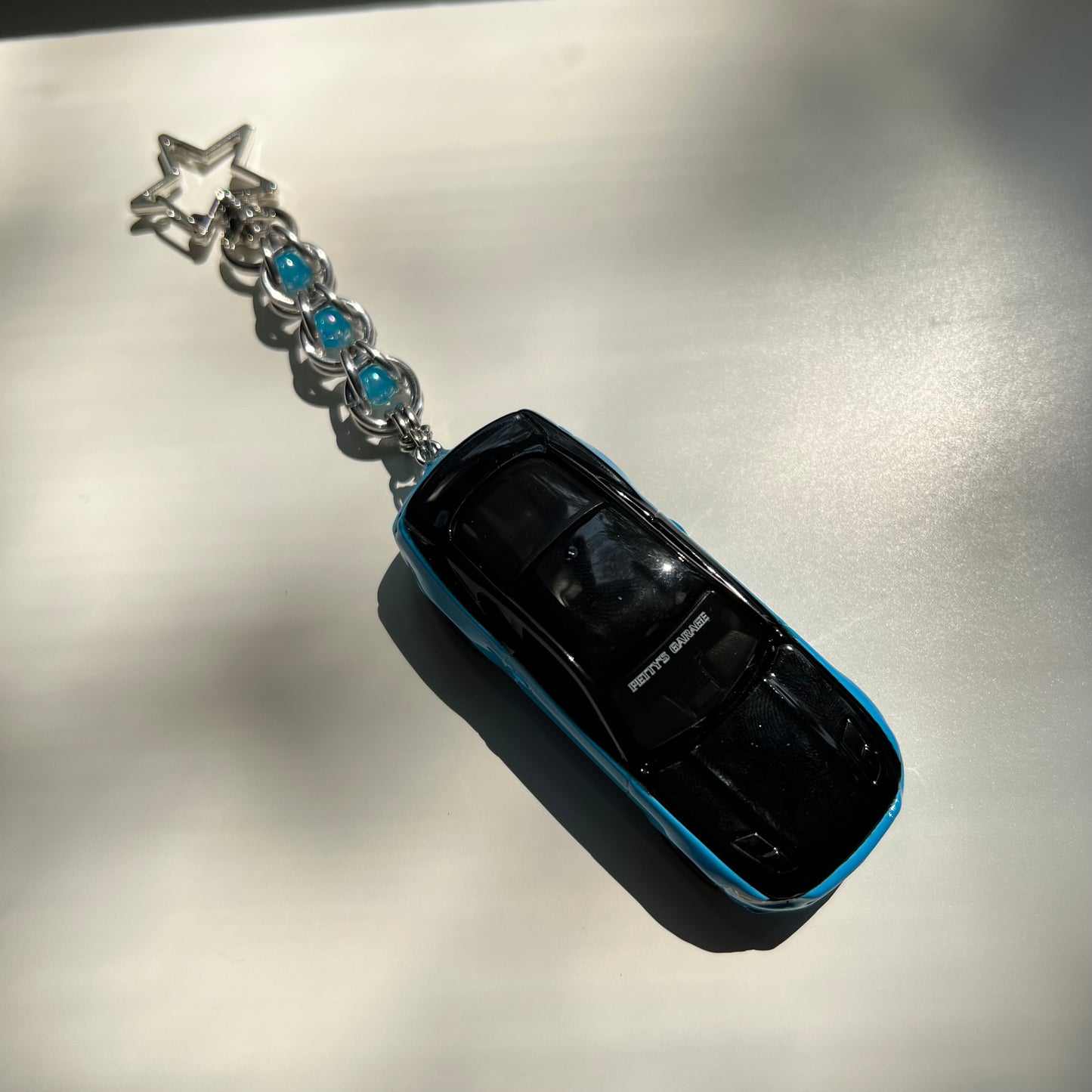 Mustang Beaded Keychain