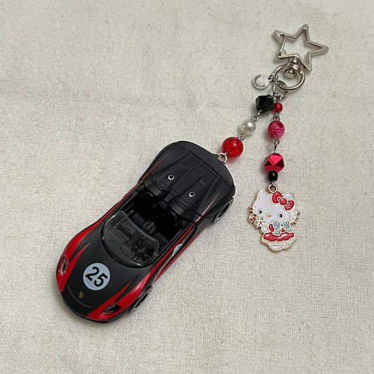 Porsche 918 Spyder x Kitty Beaded Keychain