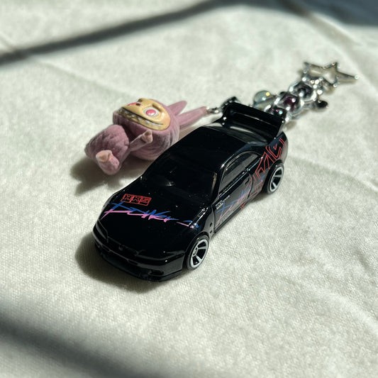Nissan R32 x Monster Beaded Keychain