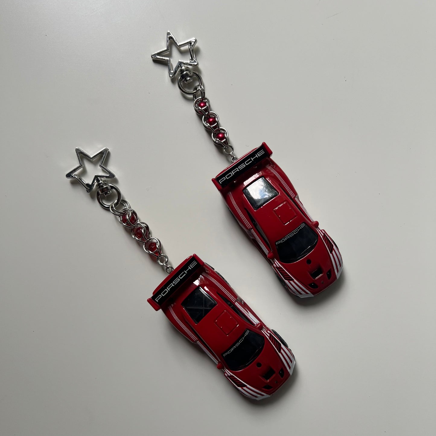 Porsche 935 Beaded Keychain