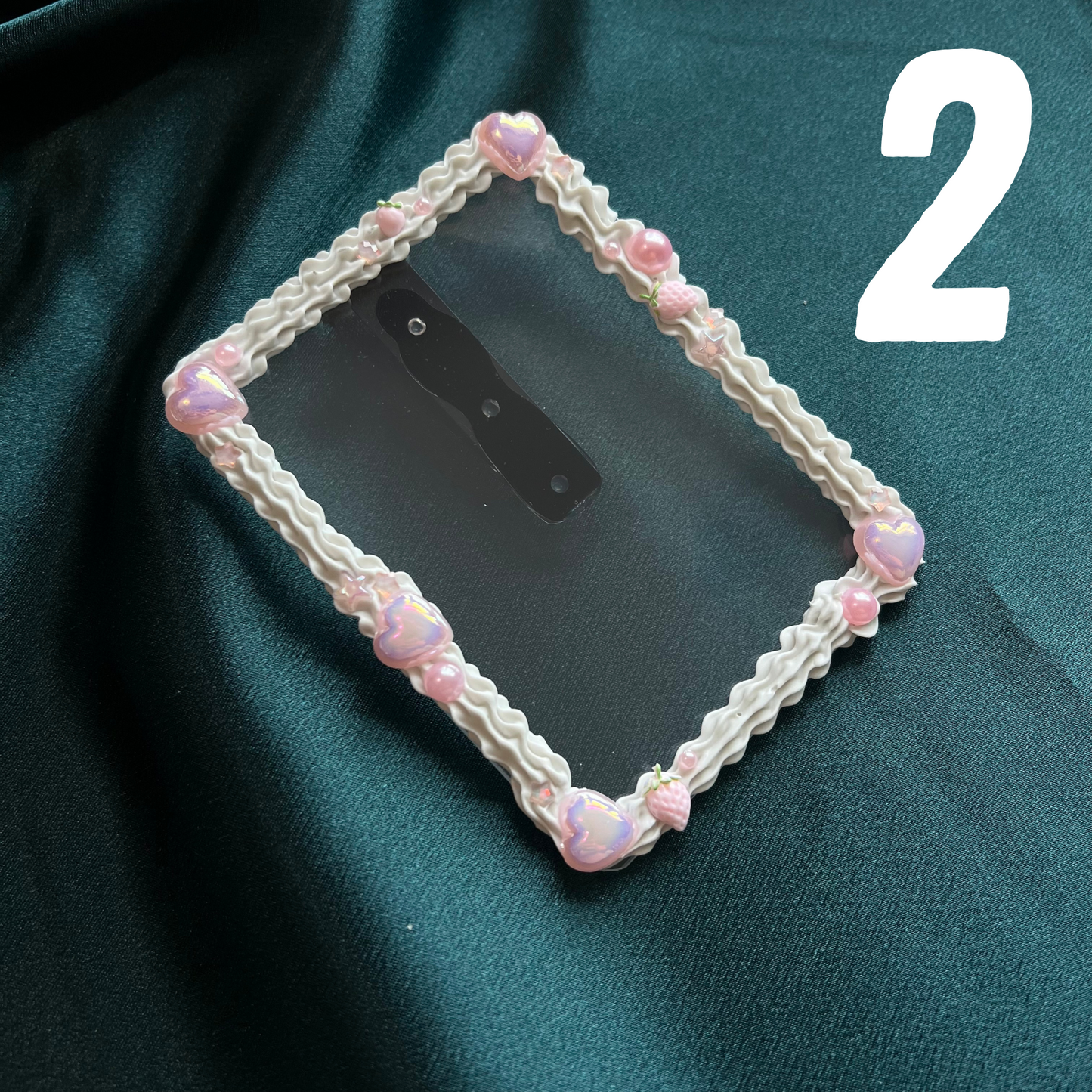 Pink-Red Cake Deco Photo Visor Clip