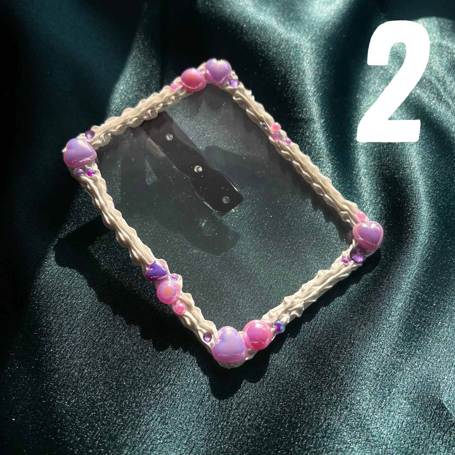 Purple-Green Cake Deco Photo Visor Clip
