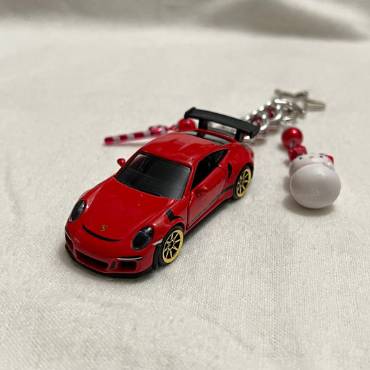 Porsche 911 GT3 RS x Kitty Beaded Keychain