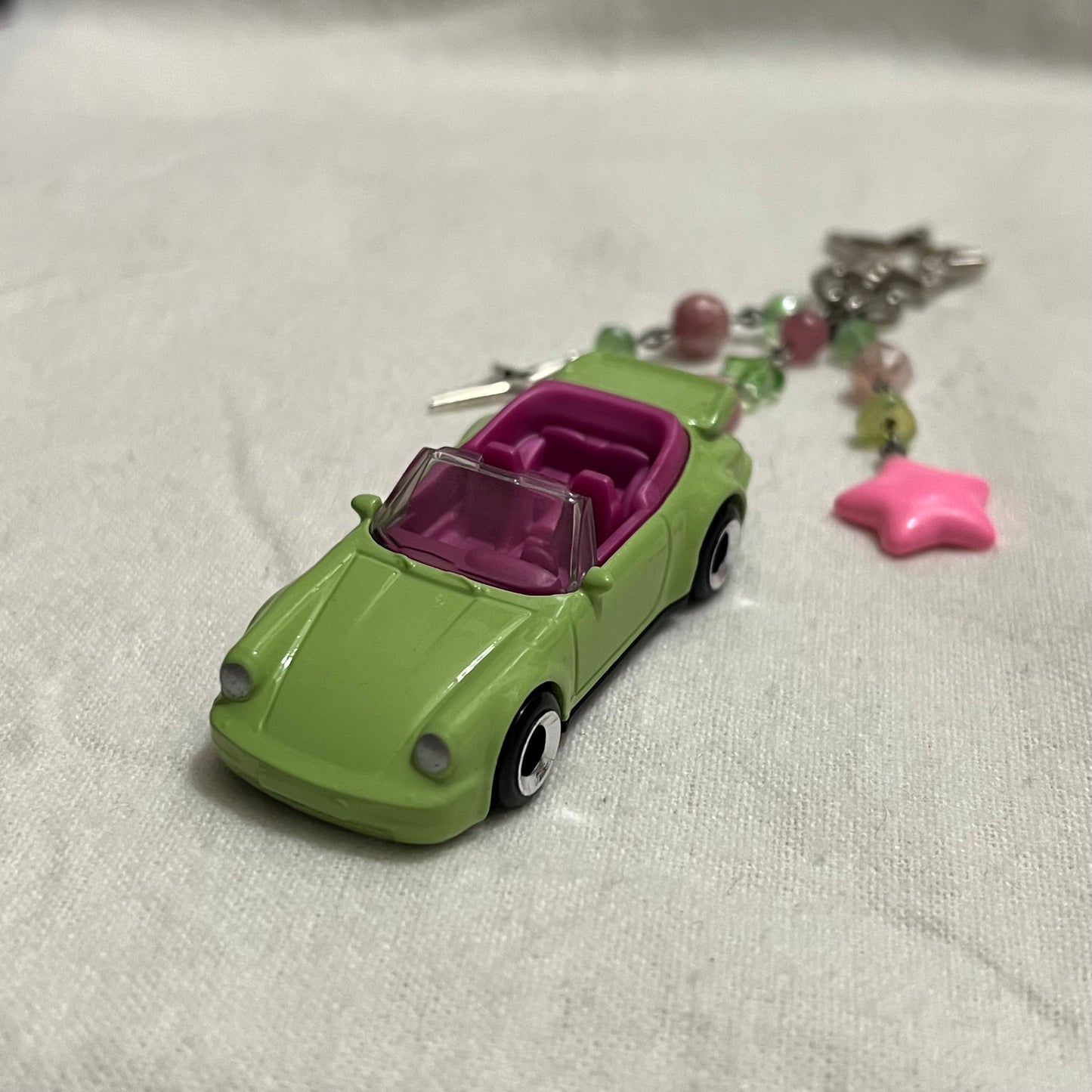 Porsche 911 Turbo Cabriolet Beaded Keychain