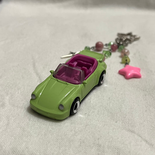 Porsche 911 Turbo Cabriolet Beaded Keychain