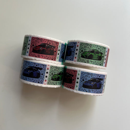 Porsche GT2, GT3, GT4 Stamp Washi Tape