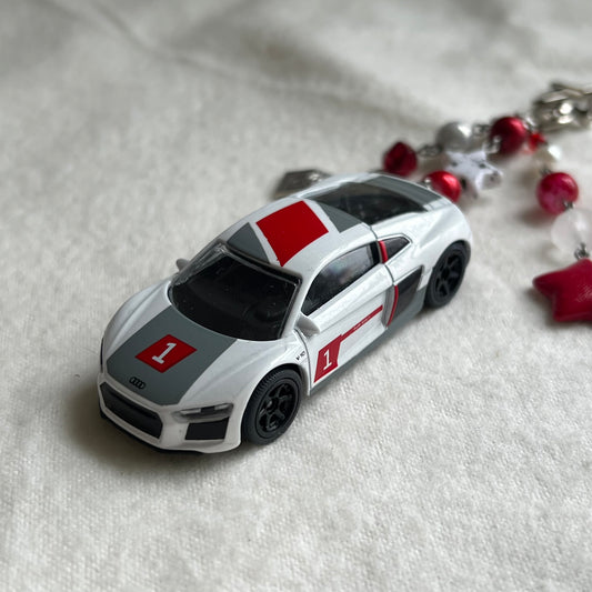 Audi R8 Beaded Keychain
